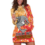 Personalised Dolphins NAIDOC Week 2024 Hoodie Dress Aboriginal Fire Burning Sparks