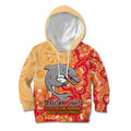 Personalised Dolphins NAIDOC Week 2024 Kid Hoodie Aboriginal Fire Burning Sparks