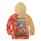 Personalised Dolphins NAIDOC Week 2024 Kid Hoodie Aboriginal Fire Burning Sparks