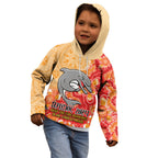 Personalised Dolphins NAIDOC Week 2024 Kid Hoodie Aboriginal Fire Burning Sparks