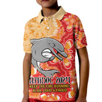 Personalised Dolphins NAIDOC Week 2024 Kid Polo Shirt Aboriginal Fire Burning Sparks