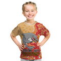 Personalised Dolphins NAIDOC Week 2024 Kid T Shirt Aboriginal Fire Burning Sparks