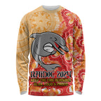 Personalised Dolphins NAIDOC Week 2024 Long Sleeve Shirt Aboriginal Fire Burning Sparks