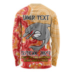 Personalised Dolphins NAIDOC Week 2024 Long Sleeve Shirt Aboriginal Fire Burning Sparks