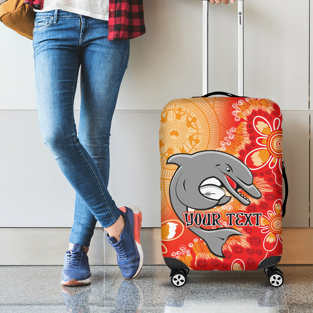 Personalised Dolphins NAIDOC Week 2024 Luggage Cover Aboriginal Fire Burning Sparks