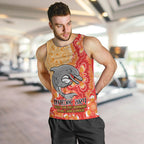 Personalised Dolphins NAIDOC Week 2024 Men Tank Top Aboriginal Fire Burning Sparks