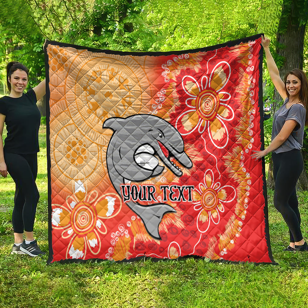 Personalised Dolphins NAIDOC Week 2024 Quilt Aboriginal Fire Burning Sparks