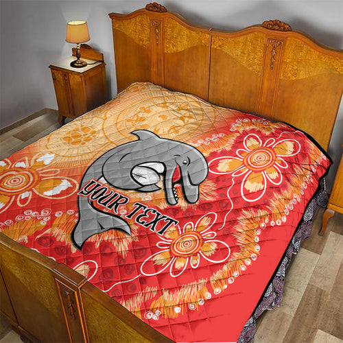 Personalised Dolphins NAIDOC Week 2024 Quilt Aboriginal Fire Burning Sparks