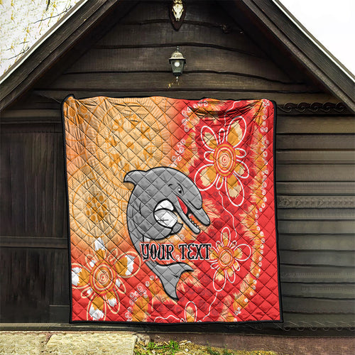 Personalised Dolphins NAIDOC Week 2024 Quilt Aboriginal Fire Burning Sparks