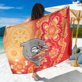 Personalised Dolphins NAIDOC Week 2024 Sarong Aboriginal Fire Burning Sparks