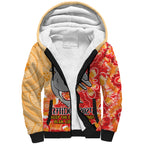 Personalised Dolphins NAIDOC Week 2024 Sherpa Hoodie Aboriginal Fire Burning Sparks