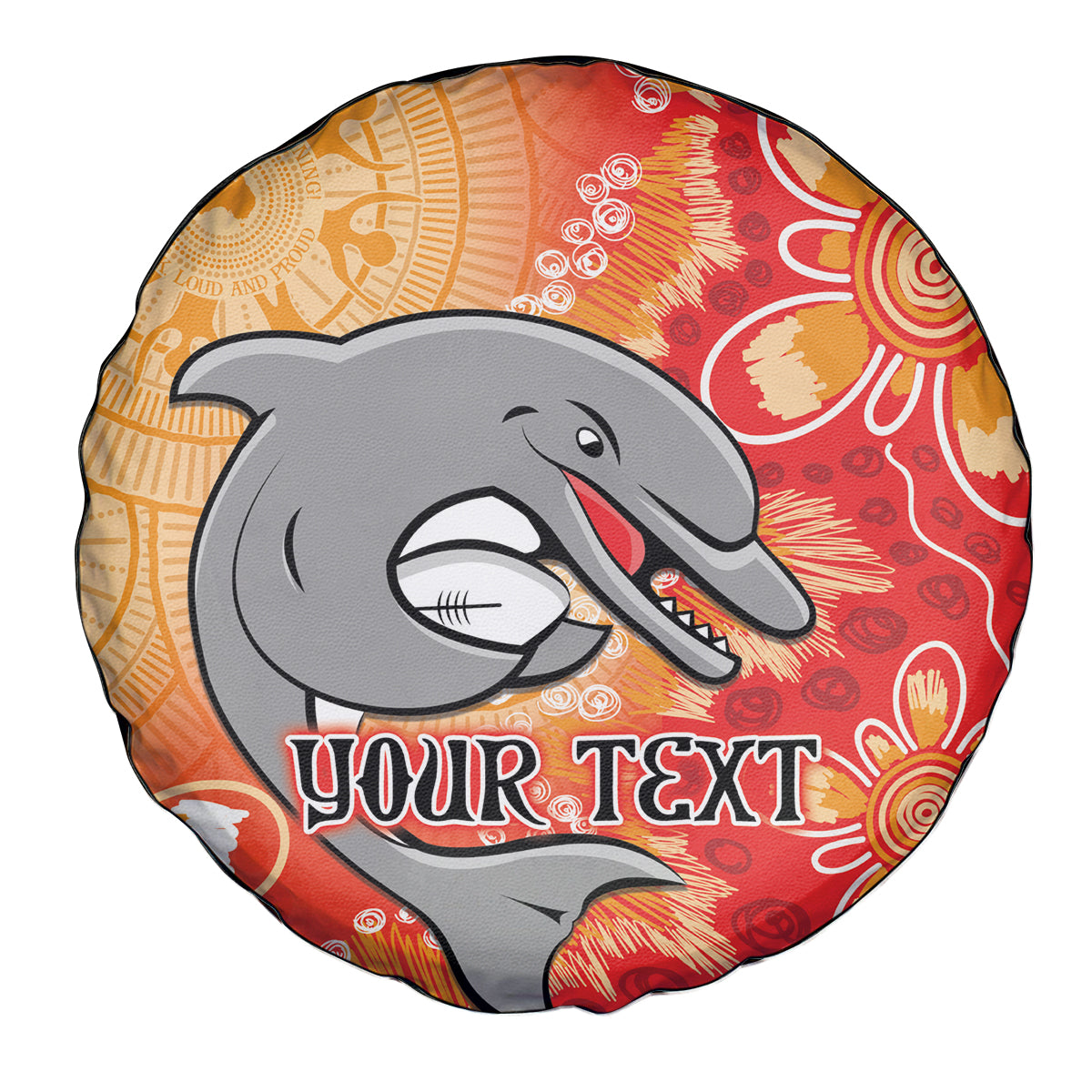 Personalised Dolphins NAIDOC Week 2024 Spare Tire Cover Aboriginal Fire Burning Sparks