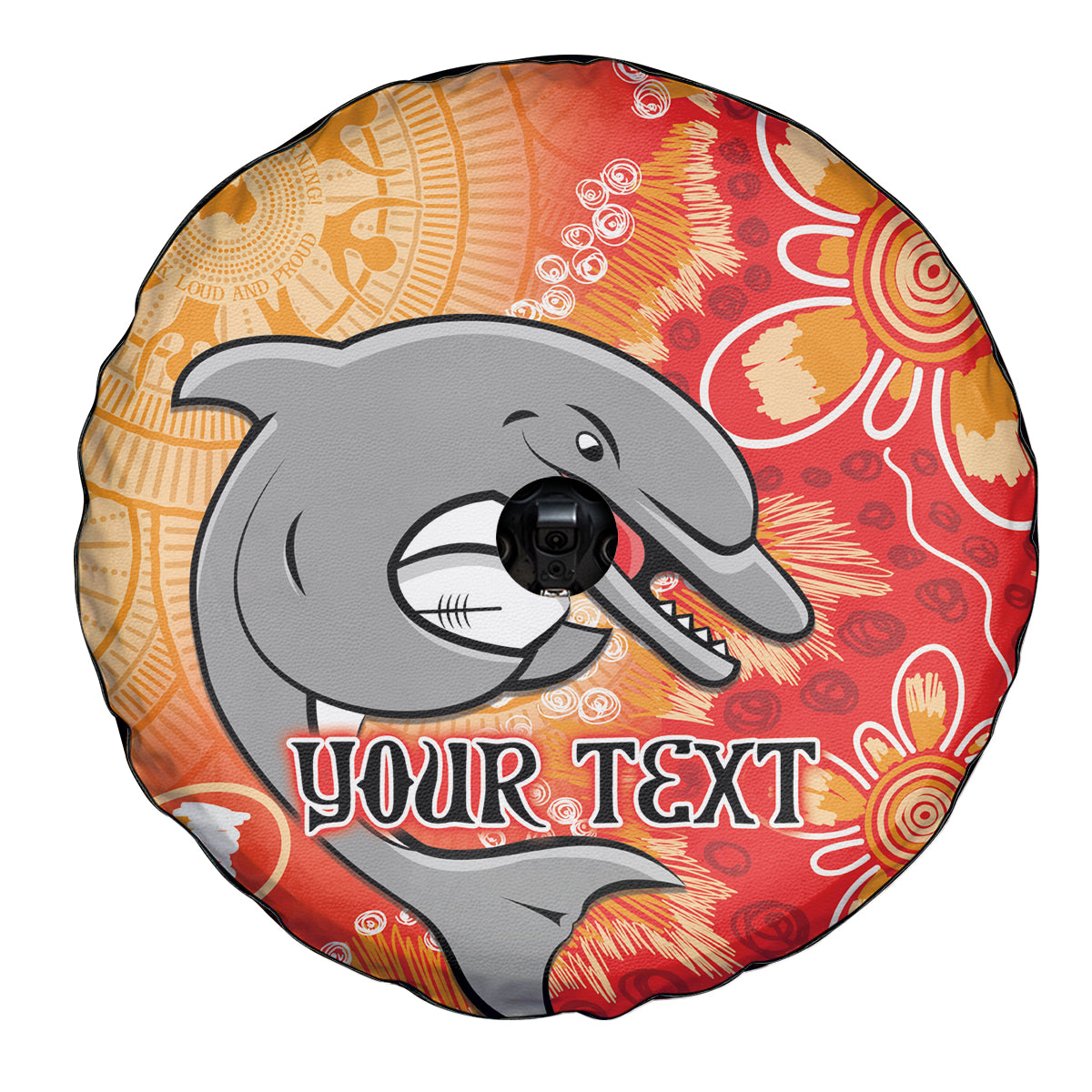 Personalised Dolphins NAIDOC Week 2024 Spare Tire Cover Aboriginal Fire Burning Sparks