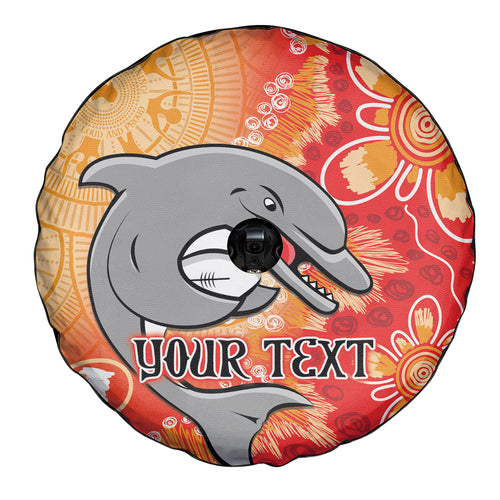 Personalised Dolphins NAIDOC Week 2024 Spare Tire Cover Aboriginal Fire Burning Sparks