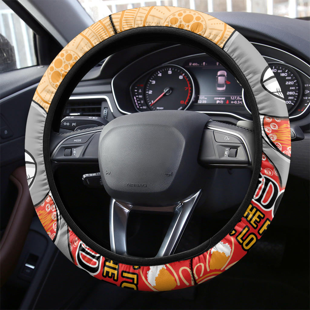 Dolphins NAIDOC Week 2024 Steering Wheel Cover Aboriginal Fire Burning Sparks
