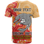 Personalised Dolphins NAIDOC Week 2024 T Shirt Aboriginal Fire Burning Sparks
