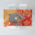 Personalised Dolphins NAIDOC Week 2024 Tablecloth Aboriginal Fire Burning Sparks