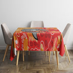 Personalised Dolphins NAIDOC Week 2024 Tablecloth Aboriginal Fire Burning Sparks
