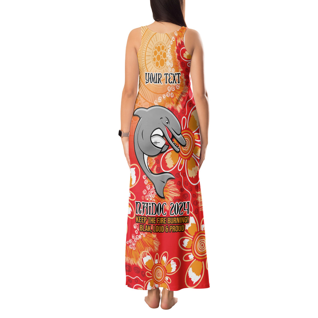 Personalised Dolphins NAIDOC Week 2024 Tank Maxi Dress Aboriginal Fire Burning Sparks