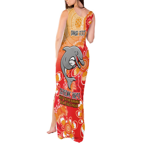 Personalised Dolphins NAIDOC Week 2024 Tank Maxi Dress Aboriginal Fire Burning Sparks