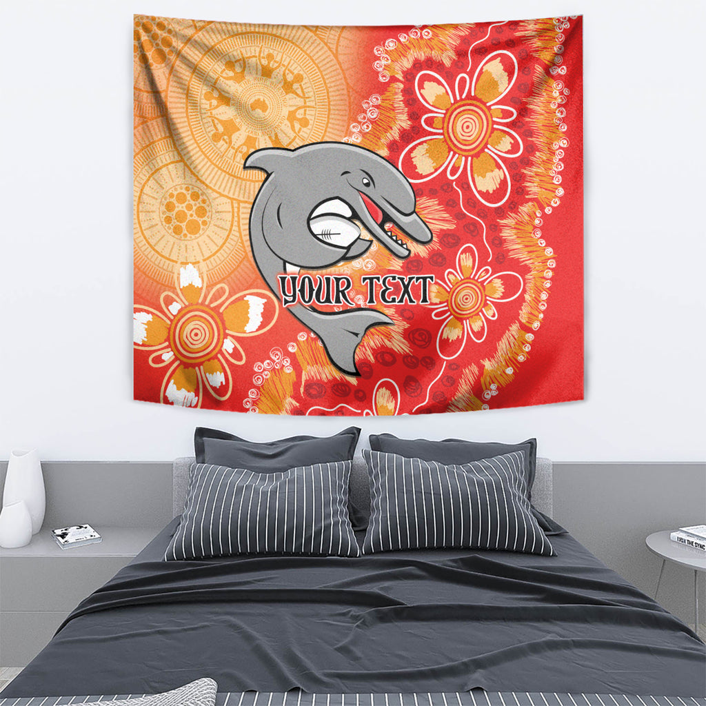Personalised Dolphins NAIDOC Week 2024 Tapestry Aboriginal Fire Burning Sparks
