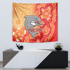Personalised Dolphins NAIDOC Week 2024 Tapestry Aboriginal Fire Burning Sparks