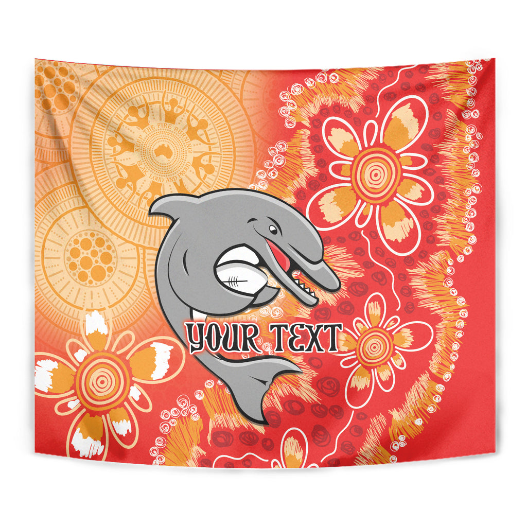 Personalised Dolphins NAIDOC Week 2024 Tapestry Aboriginal Fire Burning Sparks