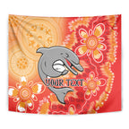 Personalised Dolphins NAIDOC Week 2024 Tapestry Aboriginal Fire Burning Sparks