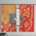 Personalised Dolphins NAIDOC Week 2024 Window Curtain Aboriginal Fire Burning Sparks