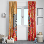 Personalised Dolphins NAIDOC Week 2024 Window Curtain Aboriginal Fire Burning Sparks