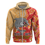 Personalised Dolphins NAIDOC Week 2024 Zip Hoodie Aboriginal Fire Burning Sparks
