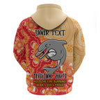 Personalised Dolphins NAIDOC Week 2024 Zip Hoodie Aboriginal Fire Burning Sparks