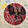 Personalised Dragons NAIDOC Week 2024 Beach Blanket Aboriginal Fire Burning Sparks