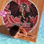 Personalised Dragons NAIDOC Week 2024 Beach Blanket Aboriginal Fire Burning Sparks