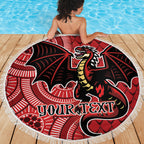 Personalised Dragons NAIDOC Week 2024 Beach Blanket Aboriginal Fire Burning Sparks