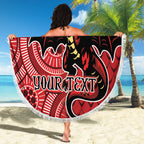 Personalised Dragons NAIDOC Week 2024 Beach Blanket Aboriginal Fire Burning Sparks
