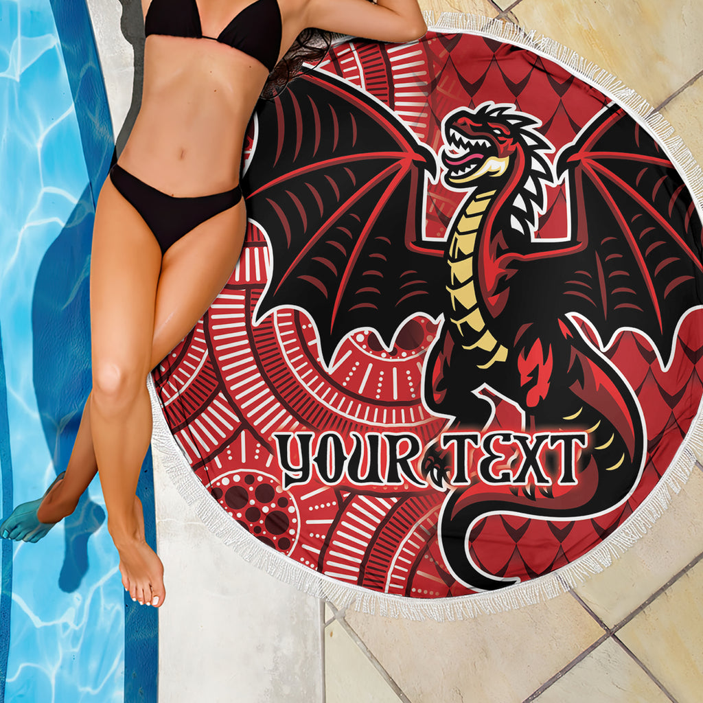 Personalised Dragons NAIDOC Week 2024 Beach Blanket Aboriginal Fire Burning Sparks