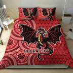 Personalised Dragons NAIDOC Week 2024 Bedding Set Aboriginal Fire Burning Sparks