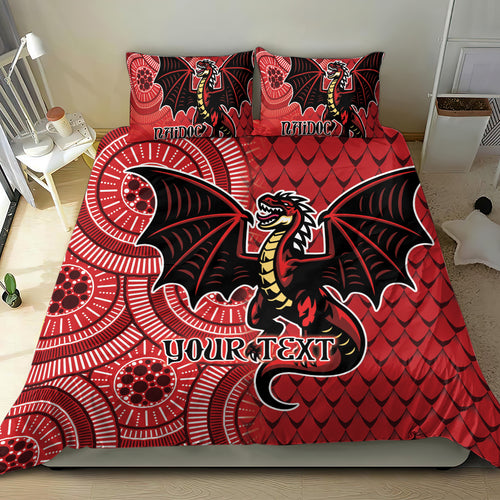 Personalised Dragons NAIDOC Week 2024 Bedding Set Aboriginal Fire Burning Sparks