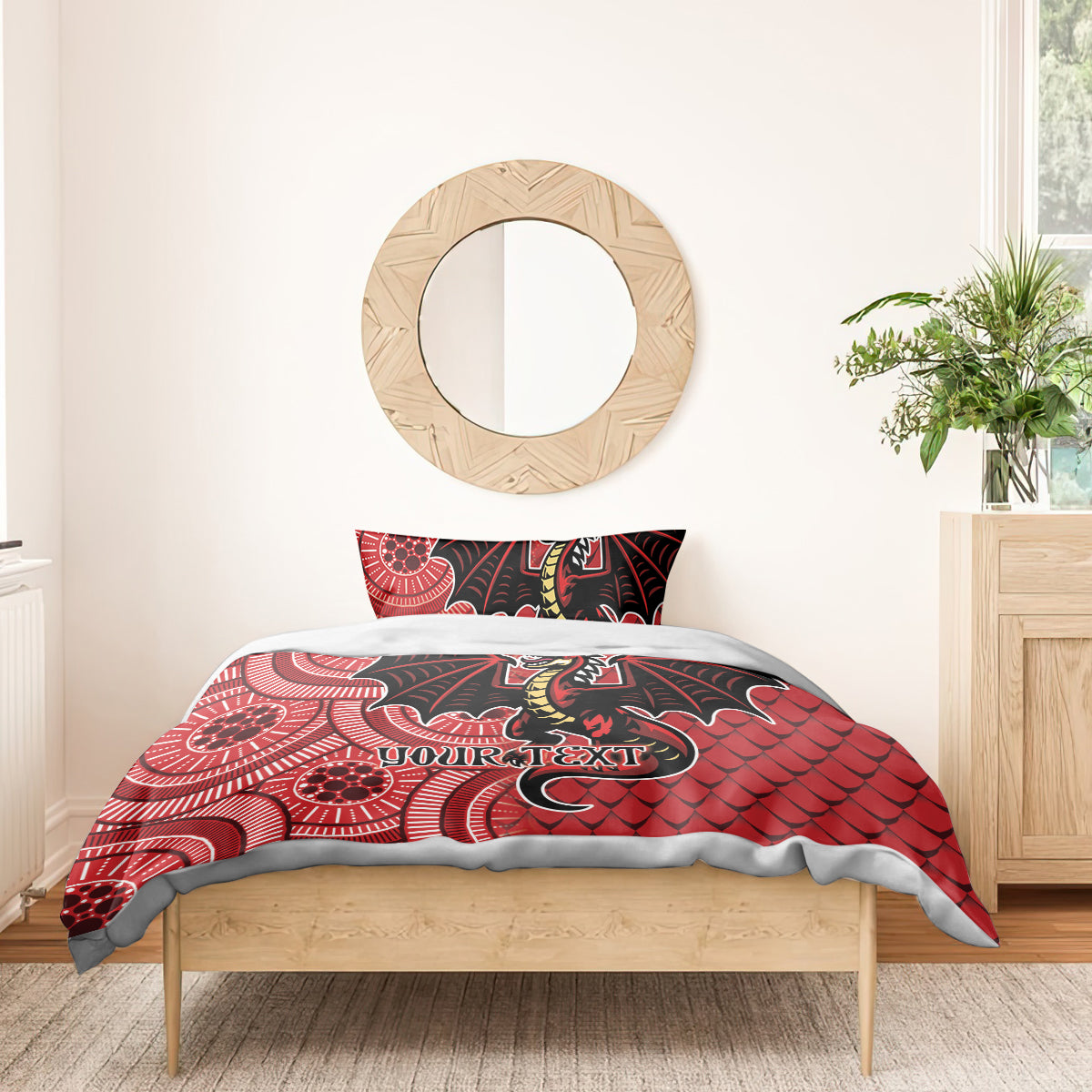 Personalised Dragons NAIDOC Week 2024 Bedding Set Aboriginal Fire Burning Sparks