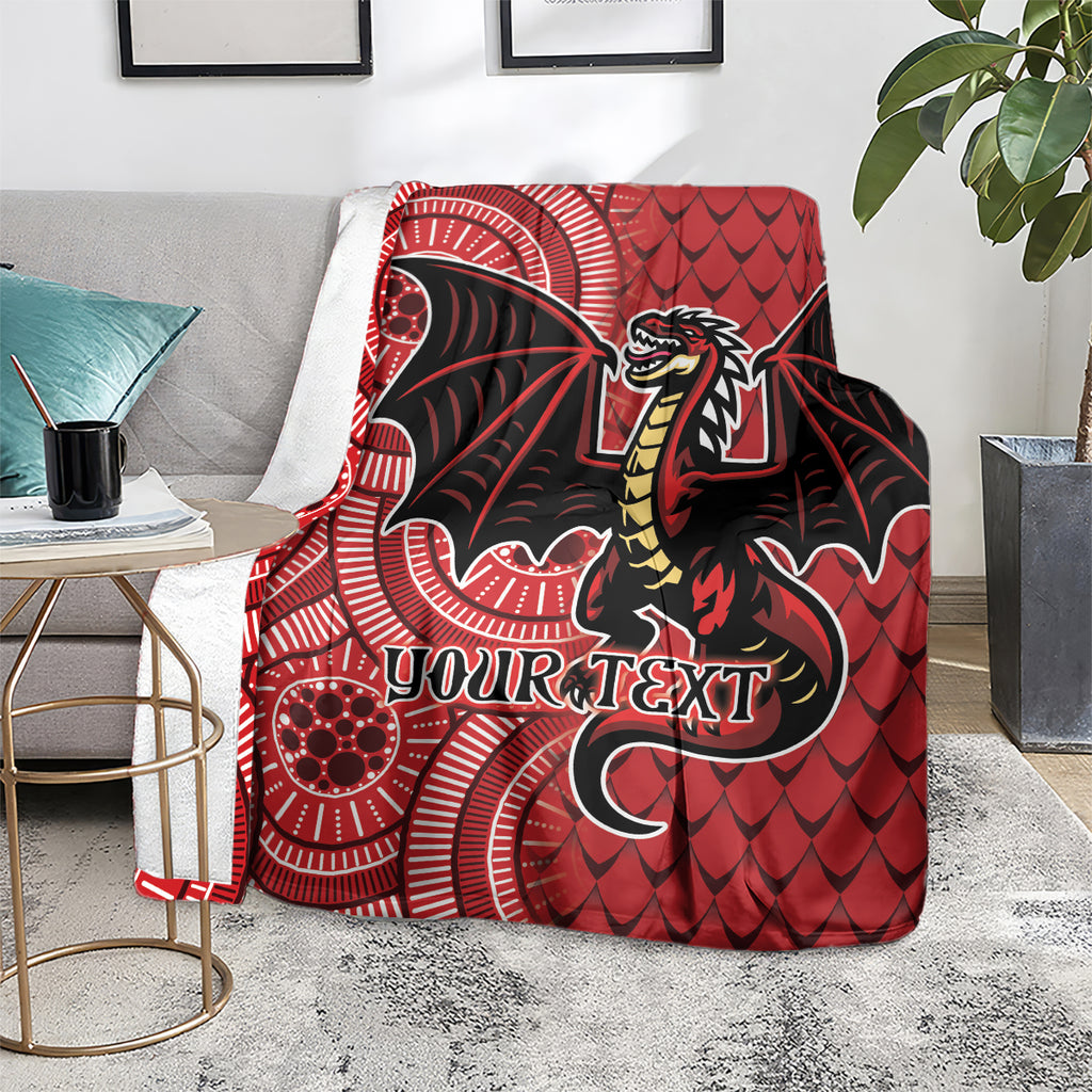 Personalised Dragons NAIDOC Week 2024 Blanket Aboriginal Fire Burning Sparks