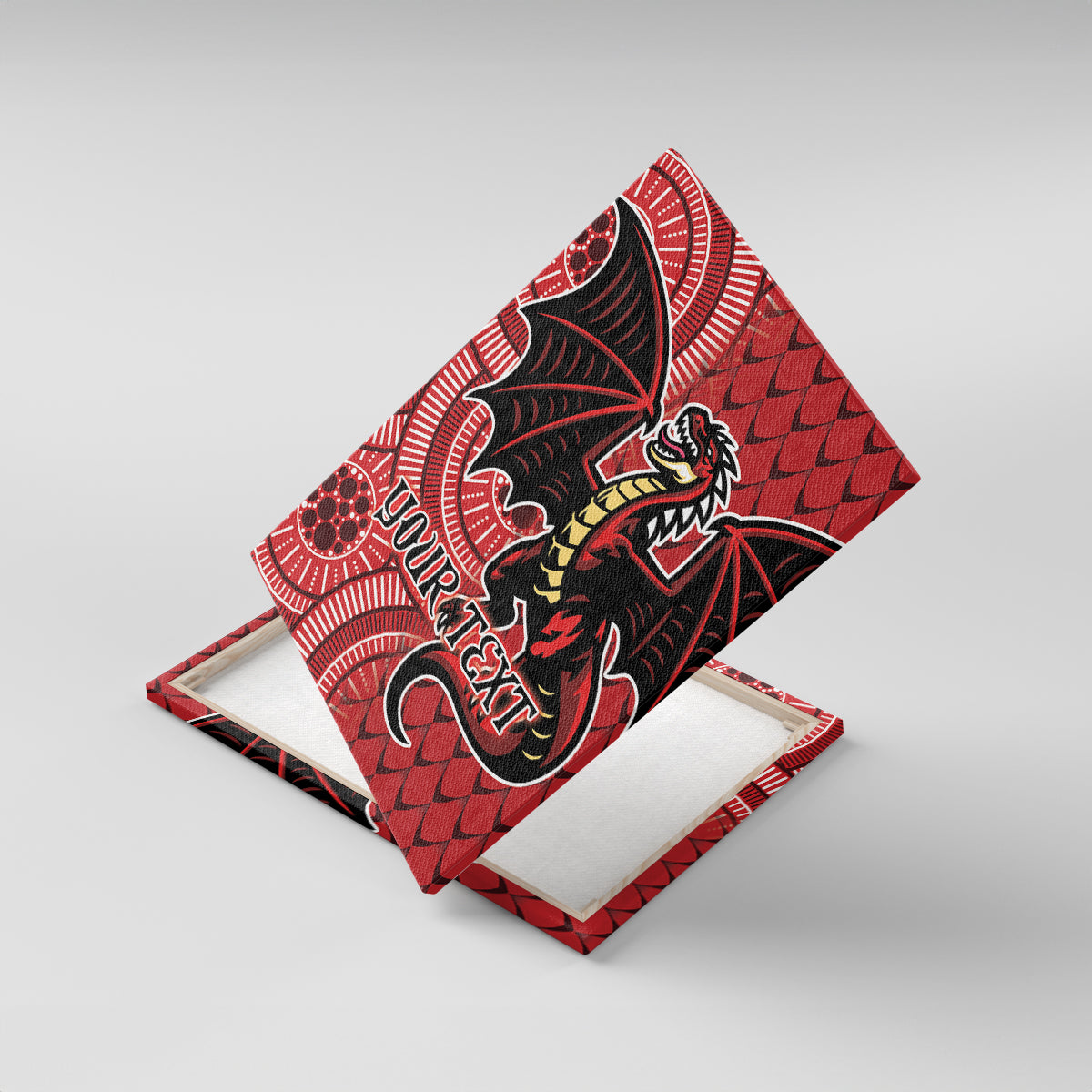 Personalised Dragons NAIDOC Week 2024 Canvas Wall Art Aboriginal Fire Burning Sparks