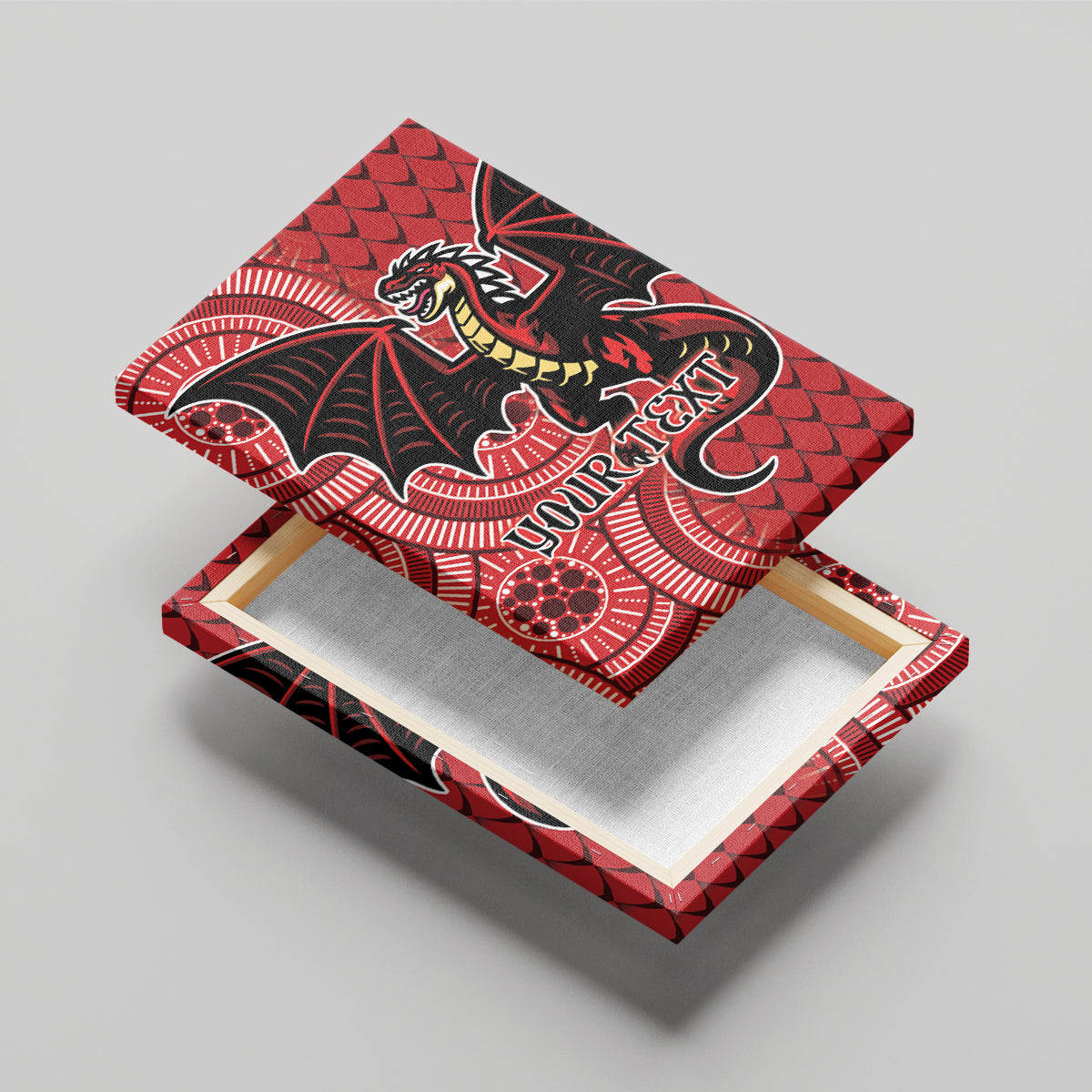 Personalised Dragons NAIDOC Week 2024 Canvas Wall Art Aboriginal Fire Burning Sparks