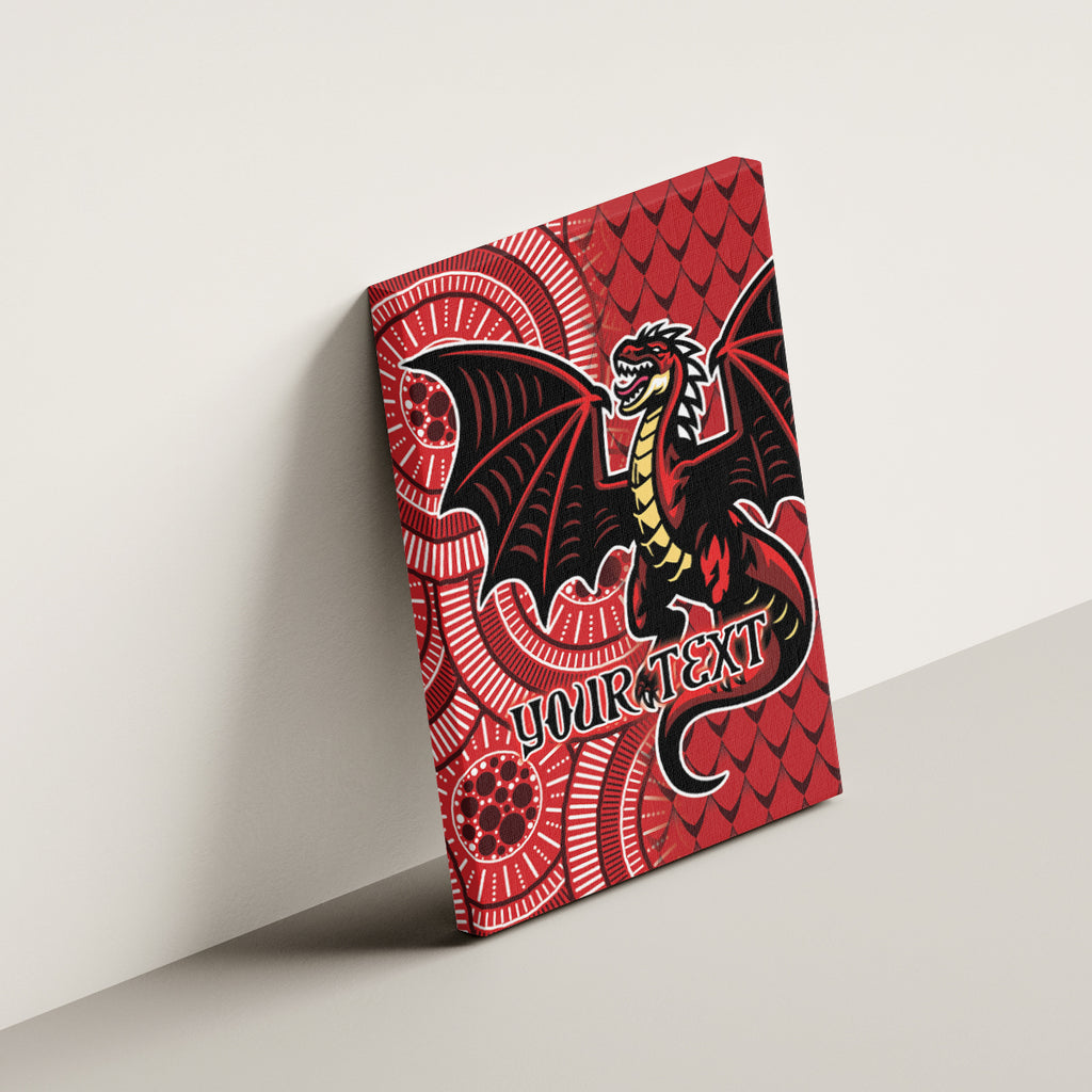 Personalised Dragons NAIDOC Week 2024 Canvas Wall Art Aboriginal Fire Burning Sparks