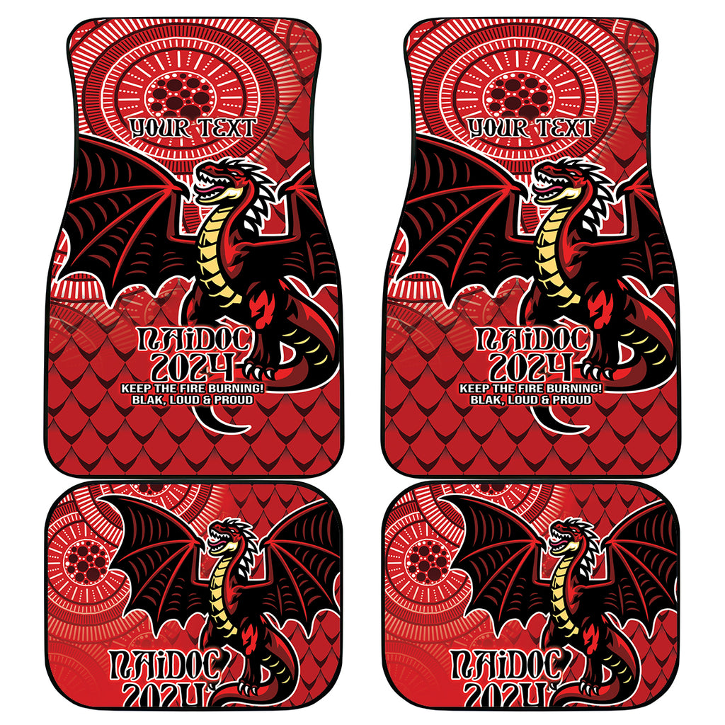 Personalised Dragons NAIDOC Week 2024 Car Mats Aboriginal Fire Burning Sparks