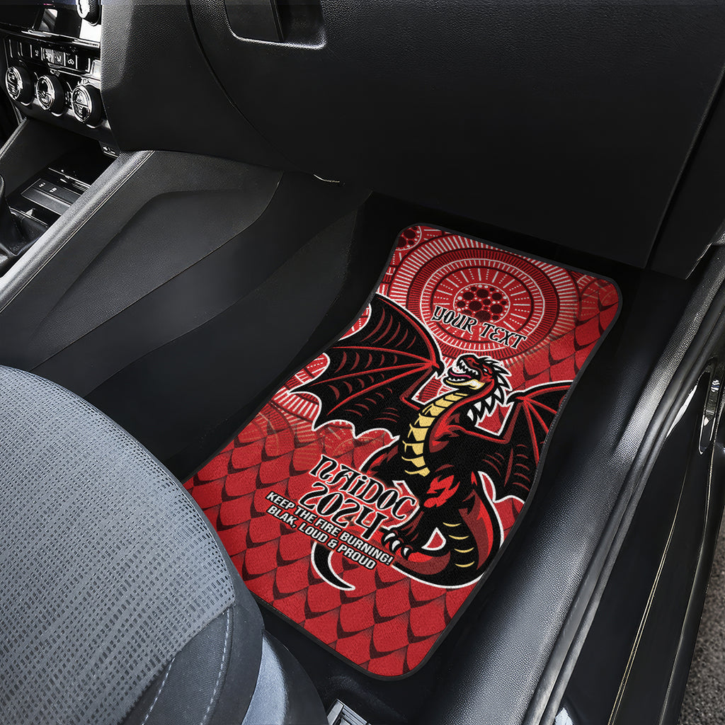 Personalised Dragons NAIDOC Week 2024 Car Mats Aboriginal Fire Burning Sparks
