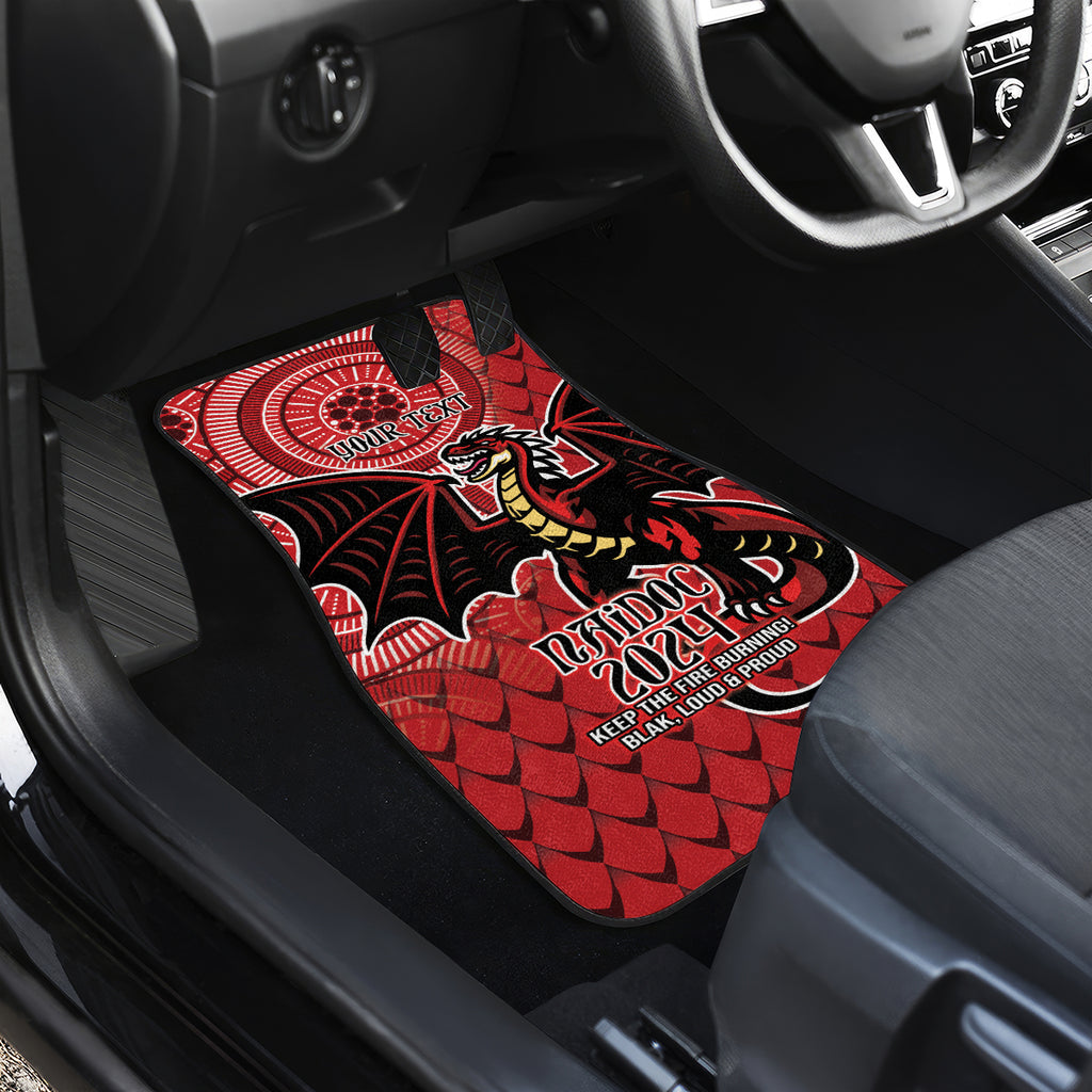 Personalised Dragons NAIDOC Week 2024 Car Mats Aboriginal Fire Burning Sparks