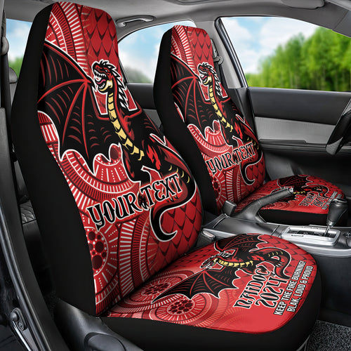 Personalised Dragons NAIDOC Week 2024 Car Seat Cover Aboriginal Fire Burning Sparks