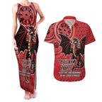 Personalised Dragons NAIDOC Week 2024 Couples Matching Tank Maxi Dress and Hawaiian Shirt Aboriginal Fire Burning Sparks