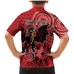 Personalised Dragons NAIDOC Week 2024 Family Matching Mermaid Dress and Hawaiian Shirt Aboriginal Fire Burning Sparks